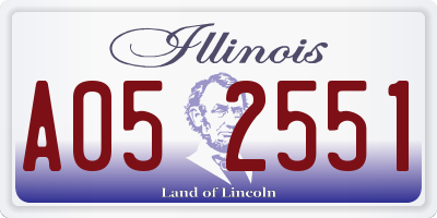IL license plate A052551