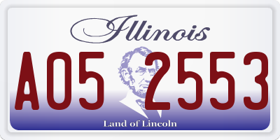 IL license plate A052553