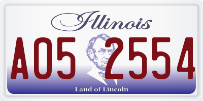 IL license plate A052554