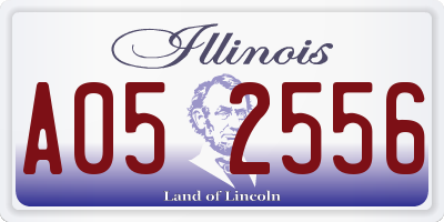 IL license plate A052556