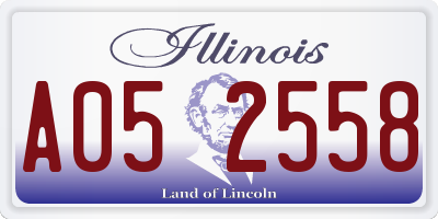 IL license plate A052558