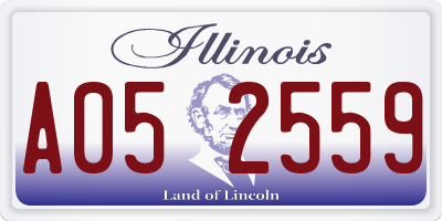 IL license plate A052559
