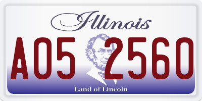 IL license plate A052560
