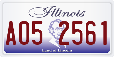 IL license plate A052561