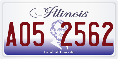 IL license plate A052562