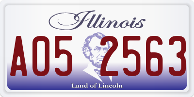 IL license plate A052563