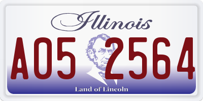 IL license plate A052564
