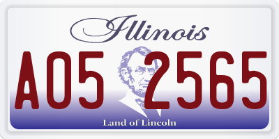 IL license plate A052565