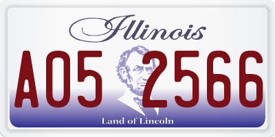IL license plate A052566