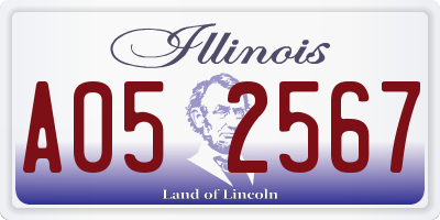 IL license plate A052567