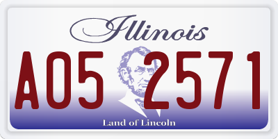 IL license plate A052571