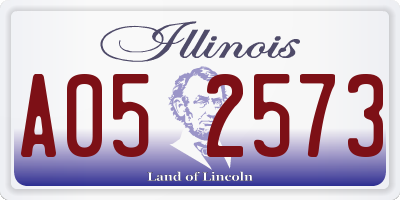 IL license plate A052573