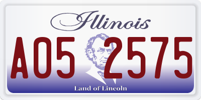 IL license plate A052575