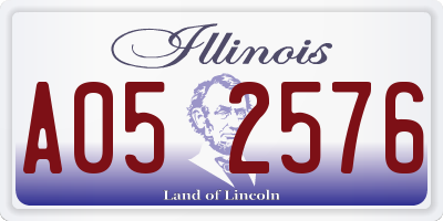 IL license plate A052576