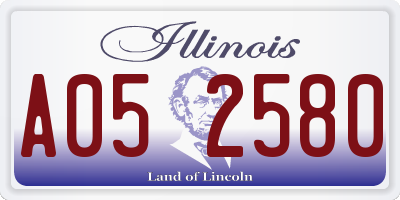 IL license plate A052580