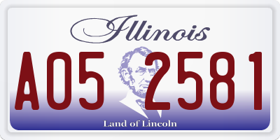 IL license plate A052581