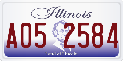 IL license plate A052584