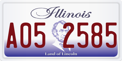 IL license plate A052585