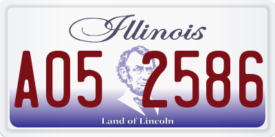 IL license plate A052586
