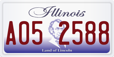 IL license plate A052588