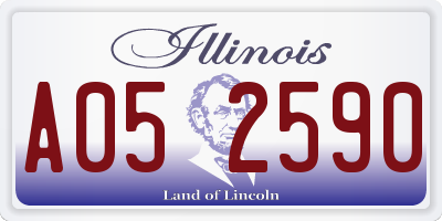 IL license plate A052590