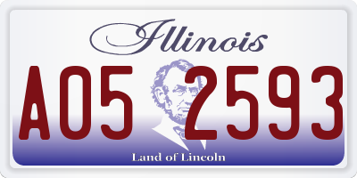 IL license plate A052593