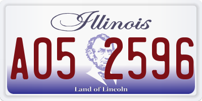 IL license plate A052596