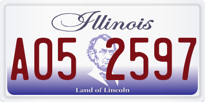 IL license plate A052597