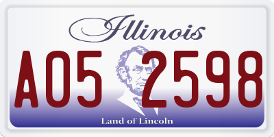 IL license plate A052598