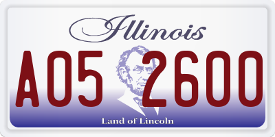 IL license plate A052600