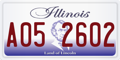 IL license plate A052602