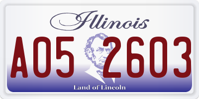 IL license plate A052603