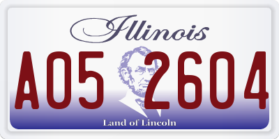 IL license plate A052604