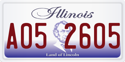 IL license plate A052605