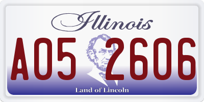 IL license plate A052606