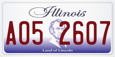 IL license plate A052607