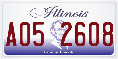 IL license plate A052608