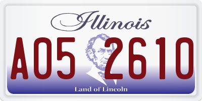 IL license plate A052610