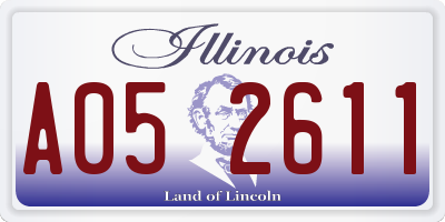 IL license plate A052611