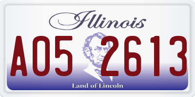 IL license plate A052613
