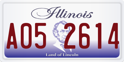 IL license plate A052614