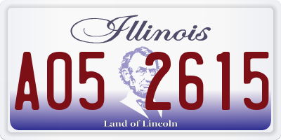 IL license plate A052615
