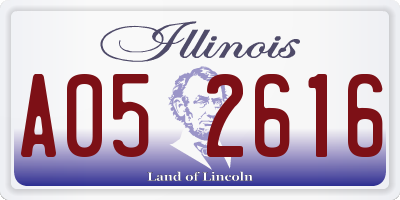IL license plate A052616