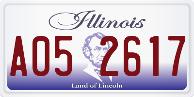 IL license plate A052617