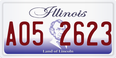 IL license plate A052623