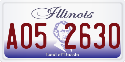 IL license plate A052630