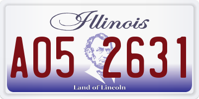 IL license plate A052631