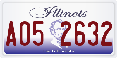 IL license plate A052632