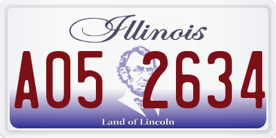 IL license plate A052634