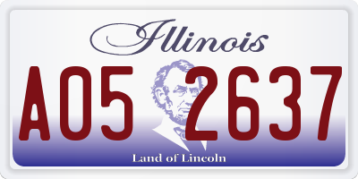 IL license plate A052637